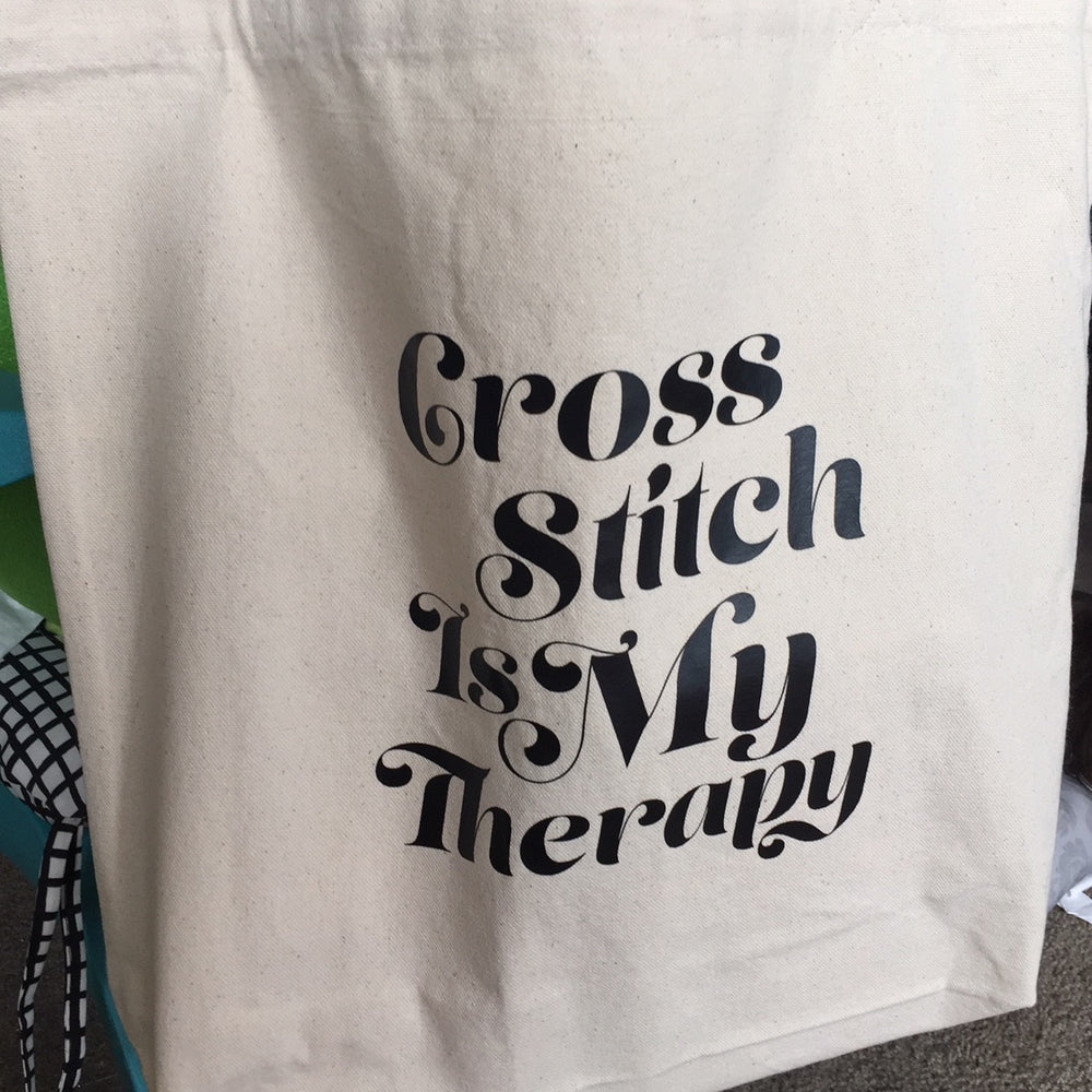 Cross Stitch Is My Therapy Tote Bag