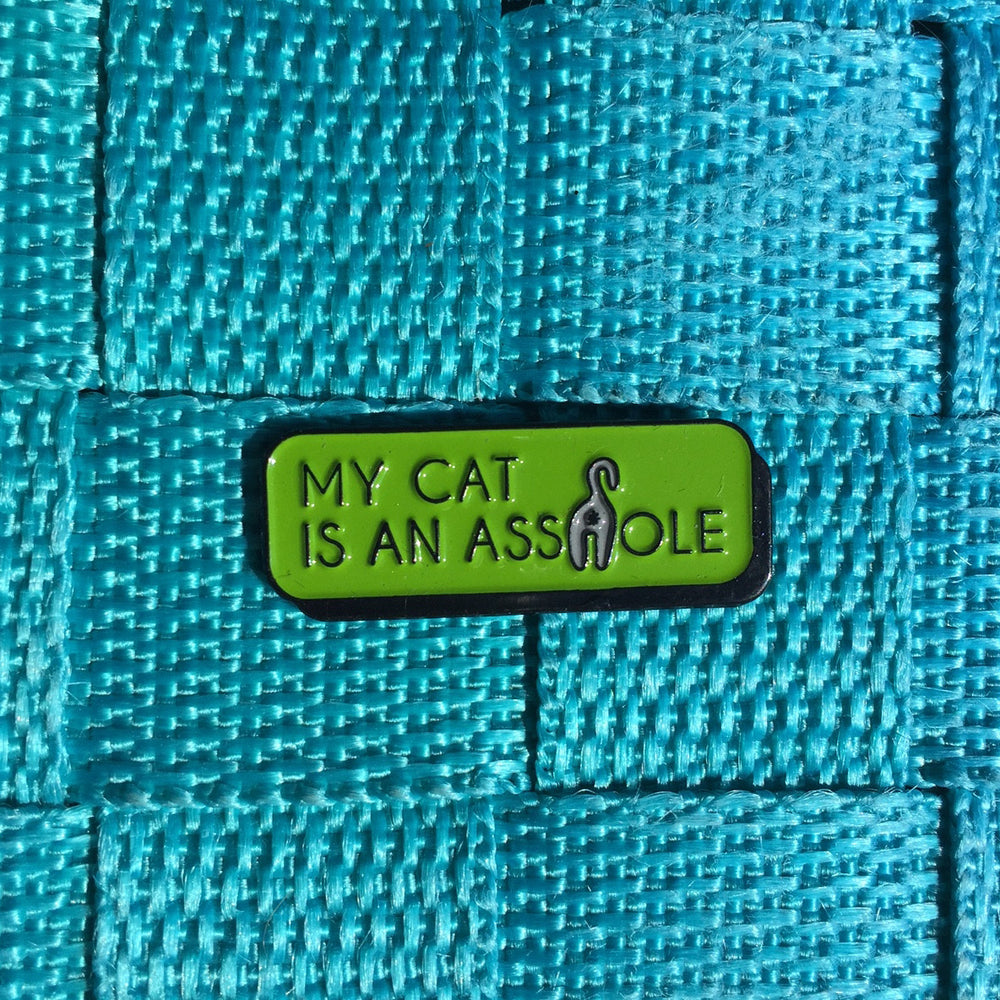 WS My Cat is an A**hole Soft Enamel Pin 1.25" Kitty Cat Butt Pin