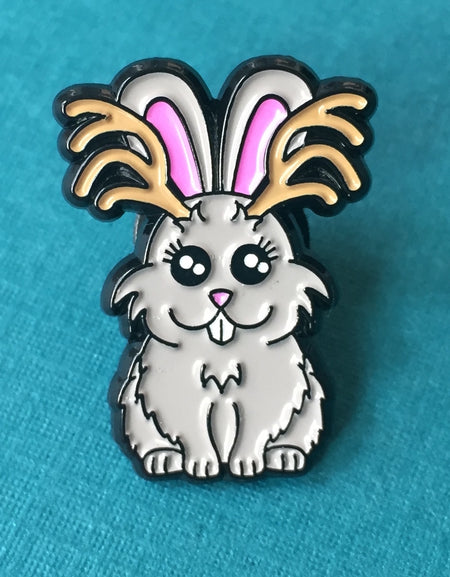 Jackalope Soft Enamel Pin 1"
