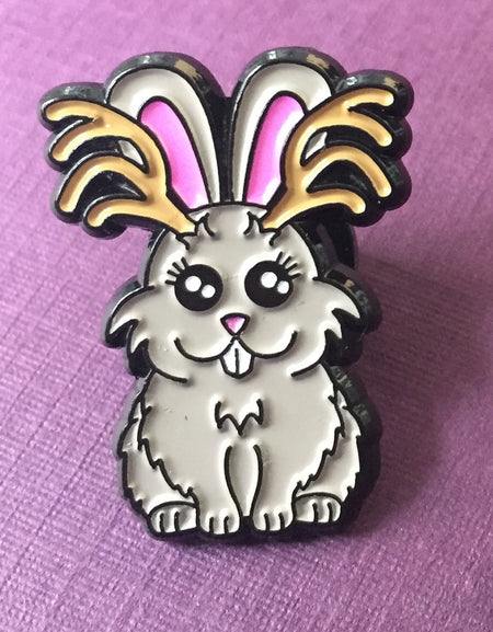 Jackalope Soft Enamel Pin 1"