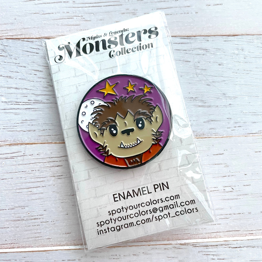 WS Wolf Boy Monster Soft Enamel Pin 1.5"