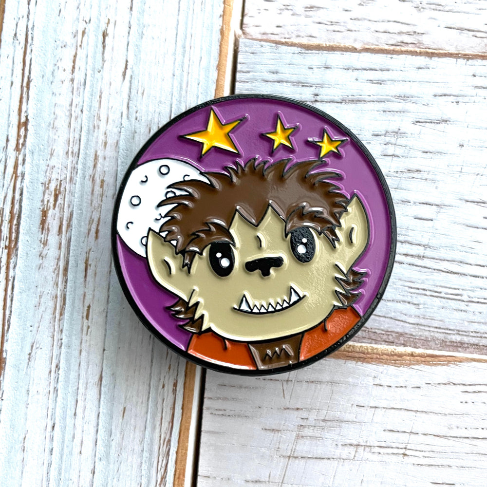 WS Wolf Boy Monster Soft Enamel Pin 1.5"