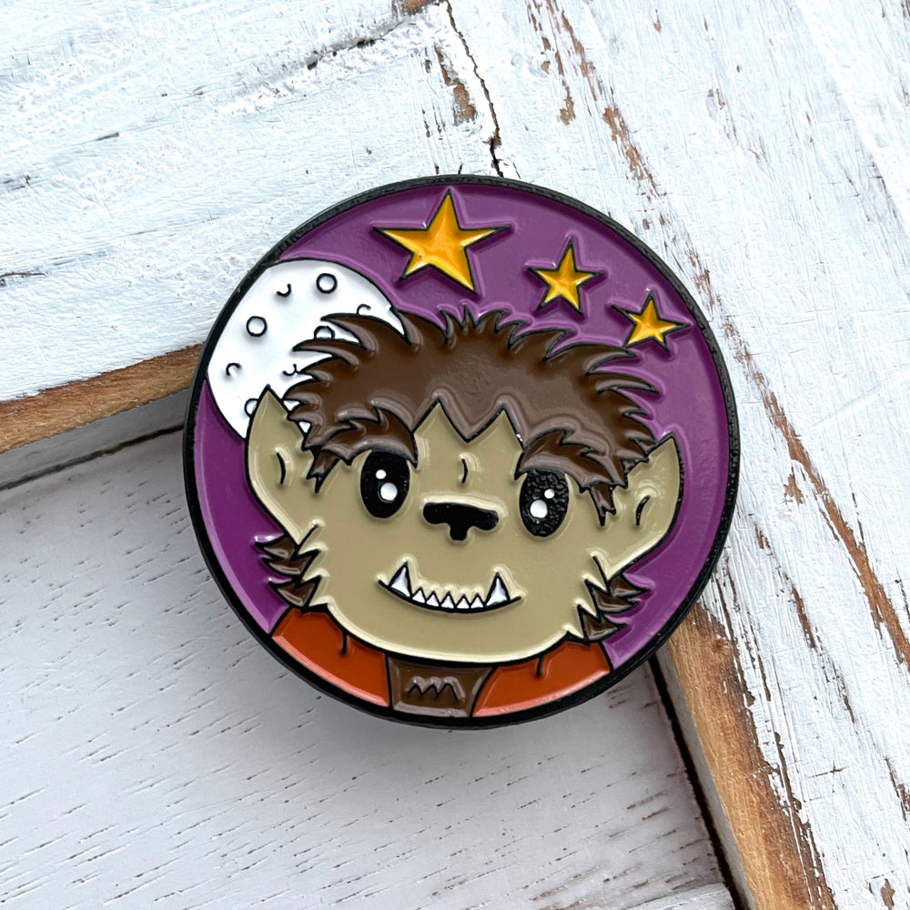 WS Wolf Boy Monster Soft Enamel Pin 1.5"