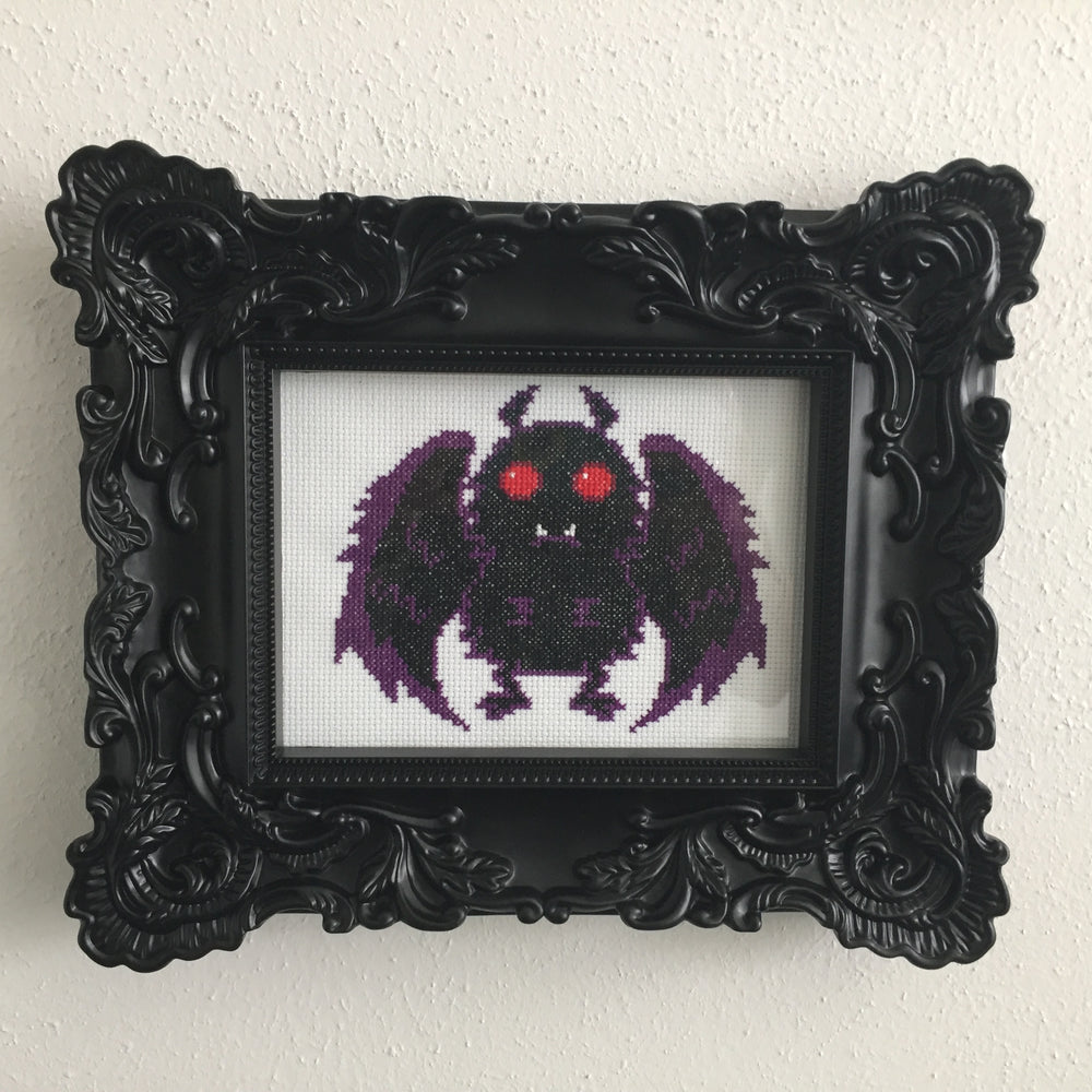 WS Mothman Counted Cross Stitch DIY KIT Intermediate