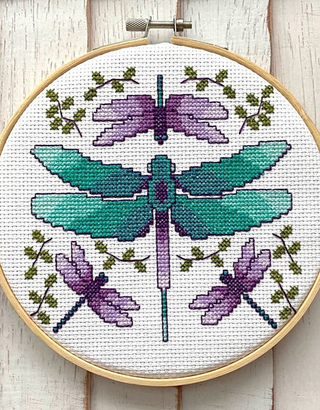 PATTERN WS Dragonflies Cross Stitch