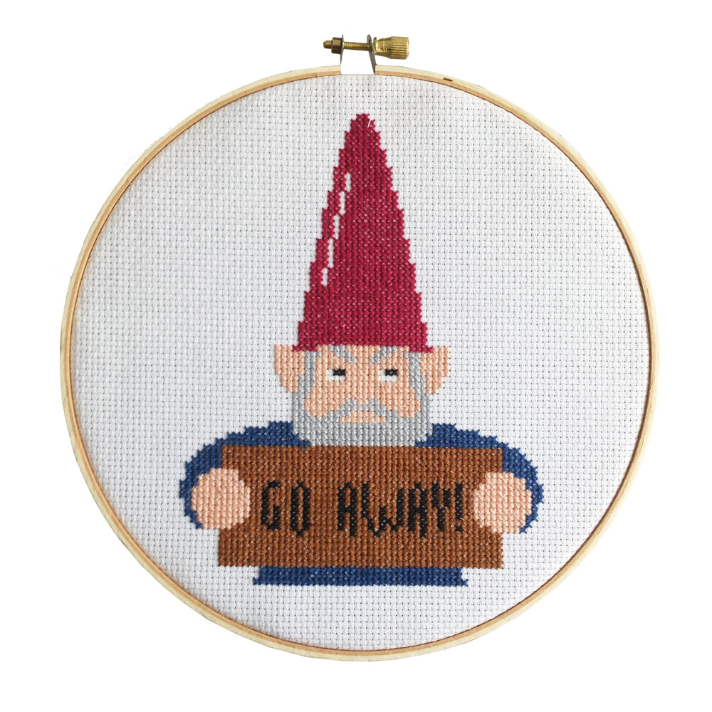 WS Angry Gnome Counted Cross Stitch DIY KIT Intermediate