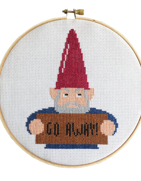 PATTERN WS Angry Gnome Counted Cross Stitch