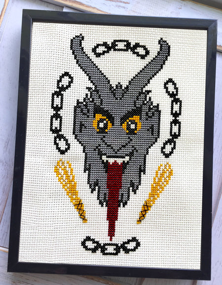 WS Krampus Counted Cross Stitch DIY KIT