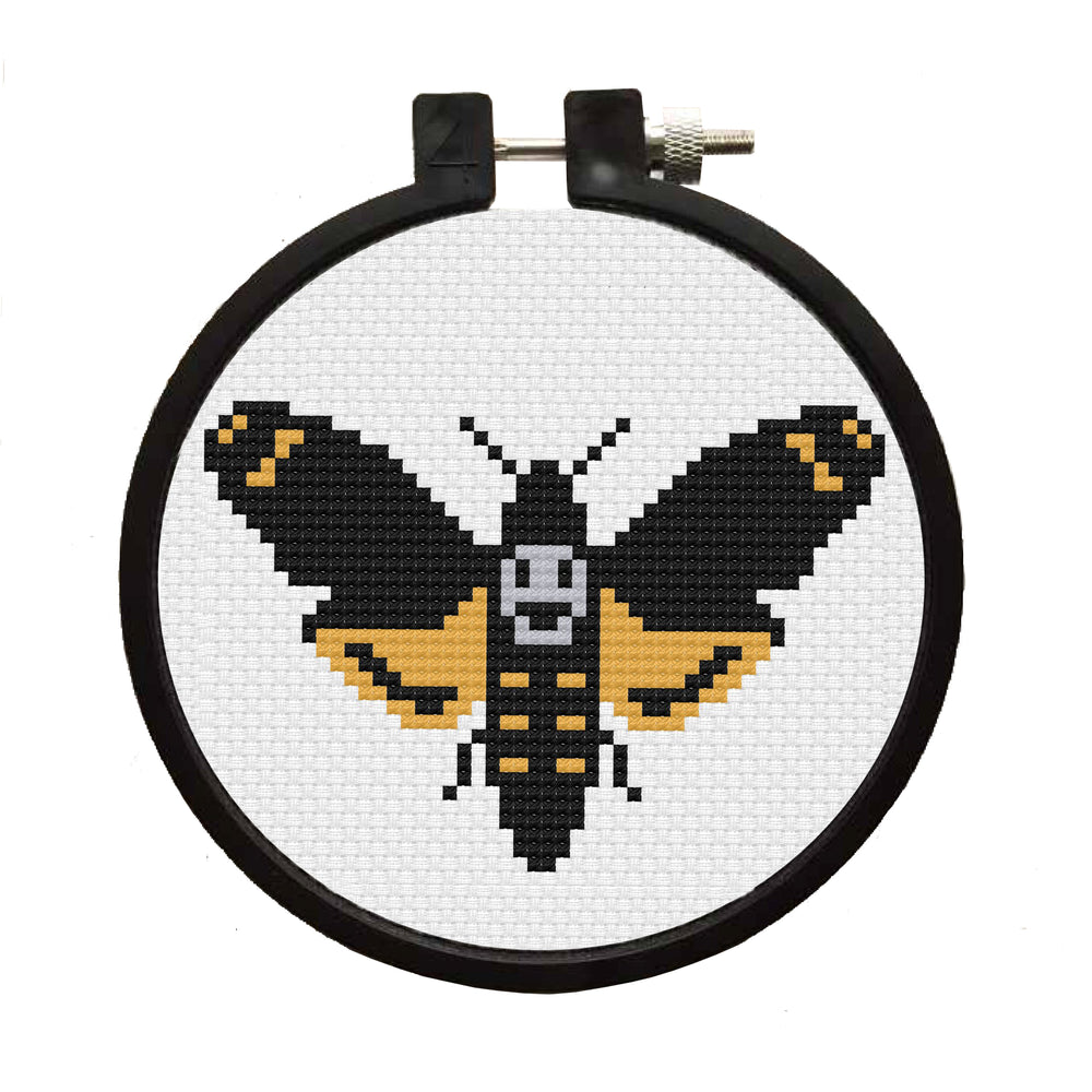 WS Deadhead Moth Counted Cross Stitch DIY KIT Beginner