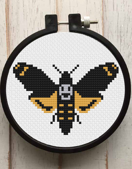 PATTERN WS Deadhead Moth Counted Cross Stitch