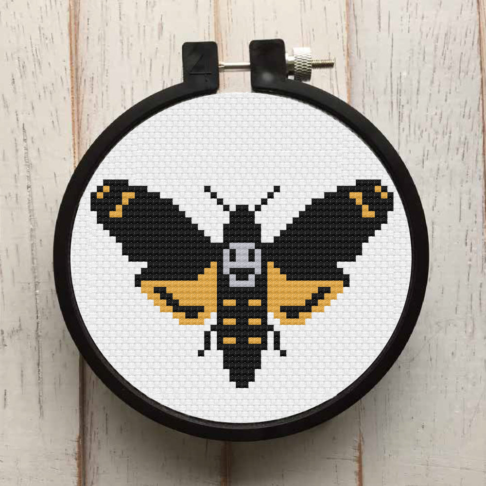 PATTERN WS Deadhead Moth Counted Cross Stitch