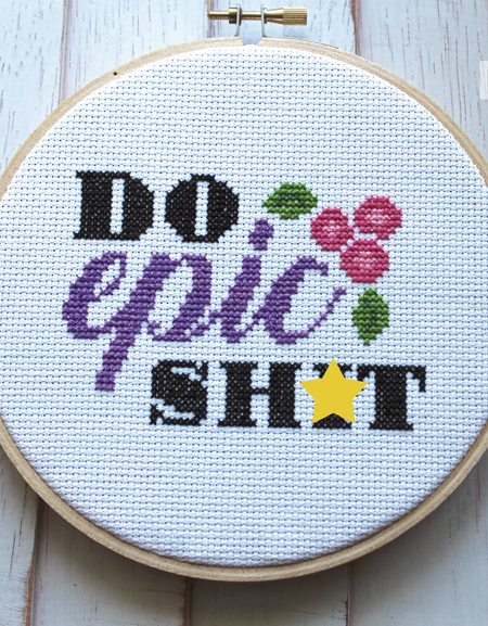 Do Epic Shit Modern Counted Cross Stitch Kit