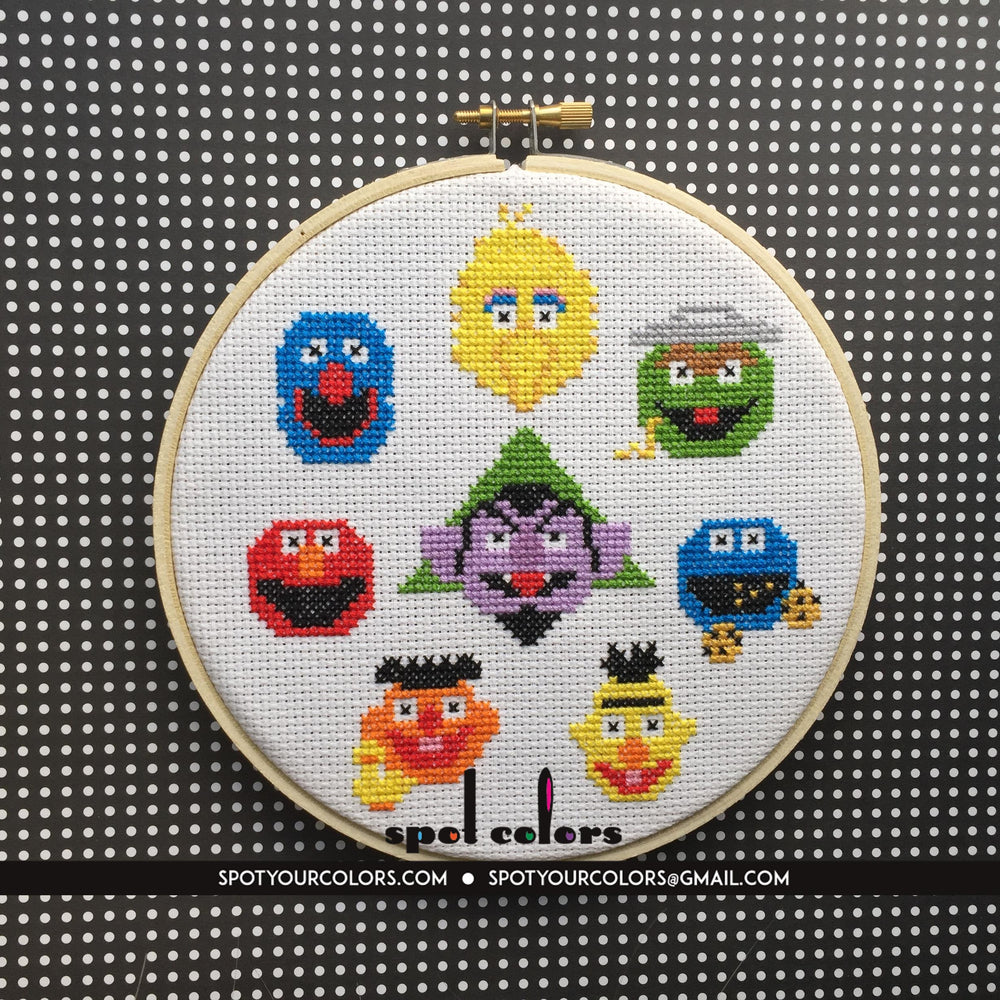 Sesame Street Counted Cross Stitch Pattern DOWNLOAD Intermediate