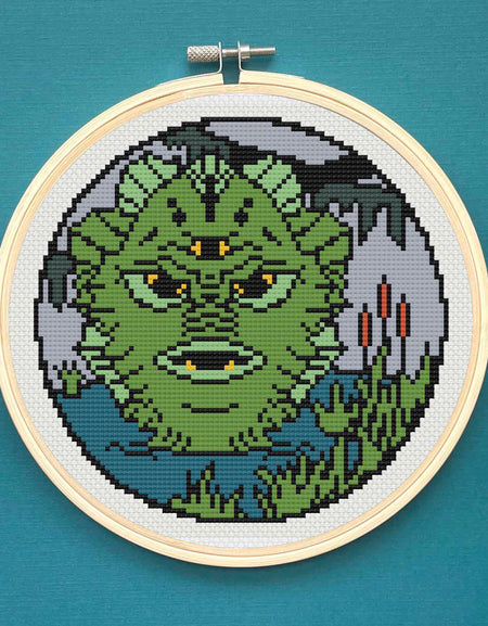 PATTERN WS Toxic Swamp Monster Cross Stitch