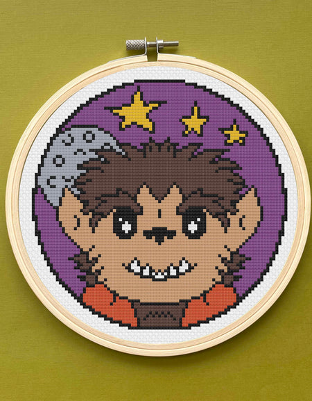 Wolfboy Wayne Counted Cross Stitch Pattern DOWNLOAD