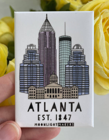 Atlanta, GA Skyline - Fridge Magnets