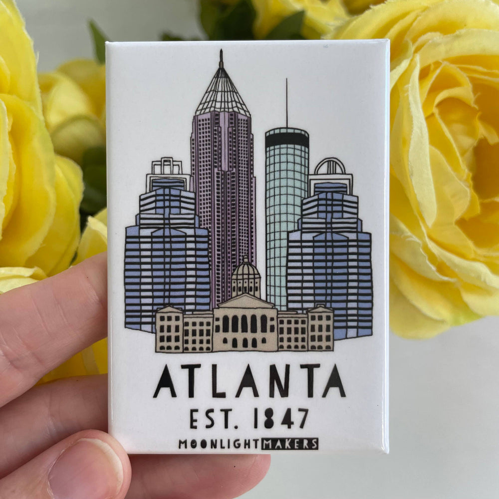 Atlanta, GA Skyline - Fridge Magnets