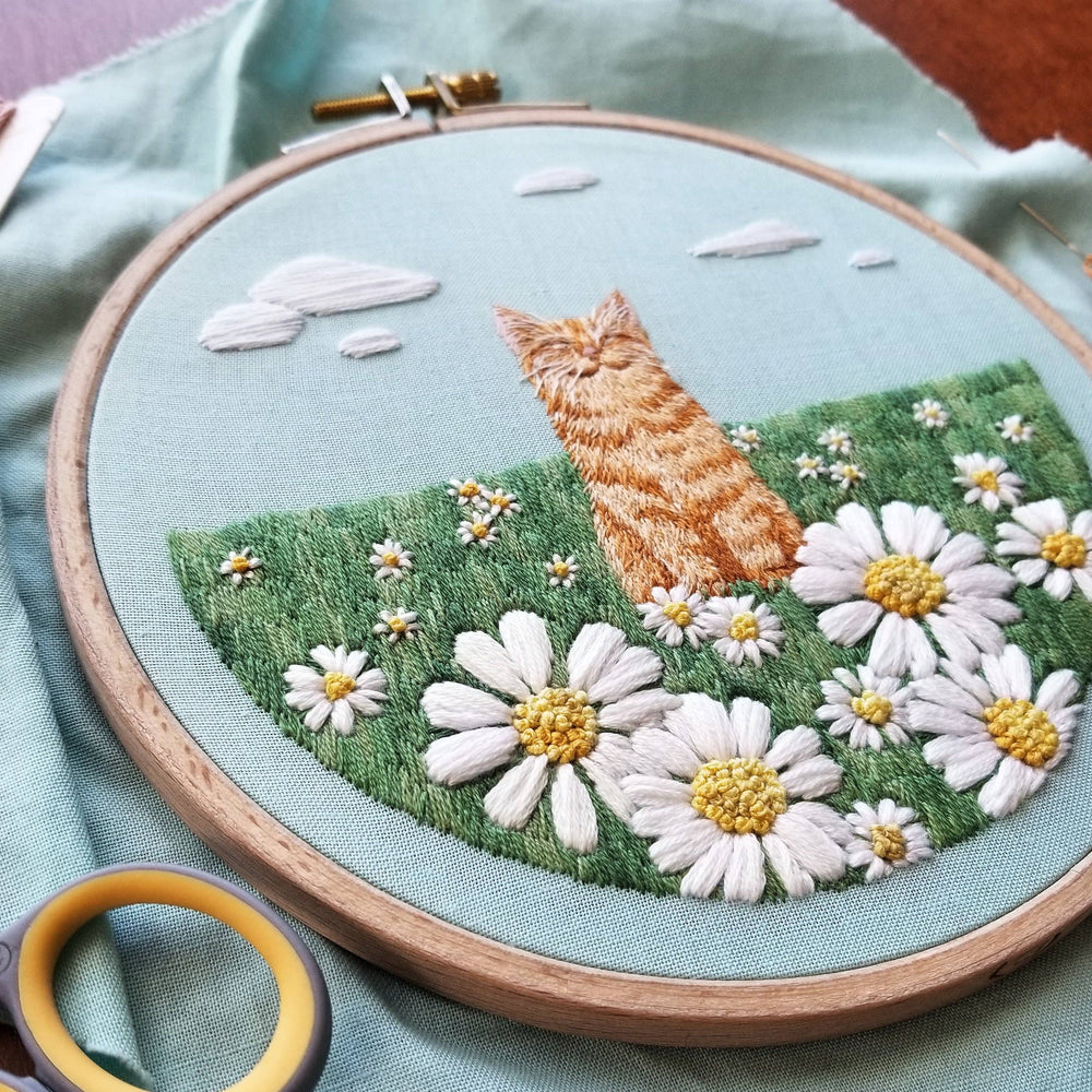 Happy Cat Embroidery Kit