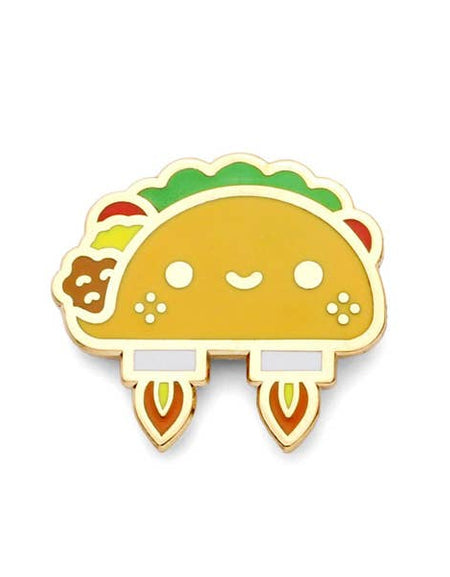 Space Taco Enamel Pin by 100% Soft