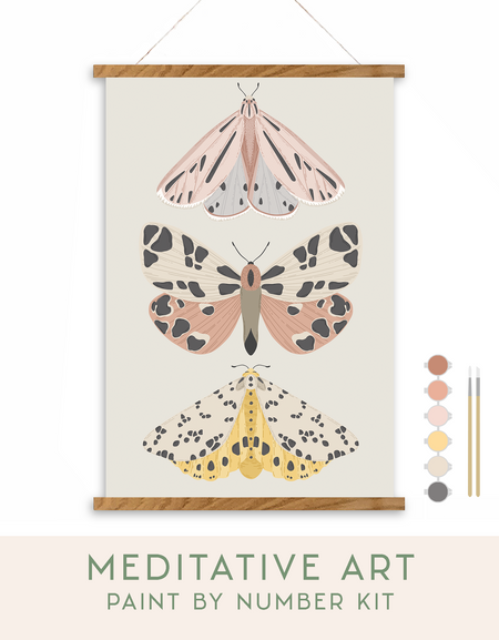 Vintage Butterflies Meditative Art Paint by Number Kit: Paint by Number Kit