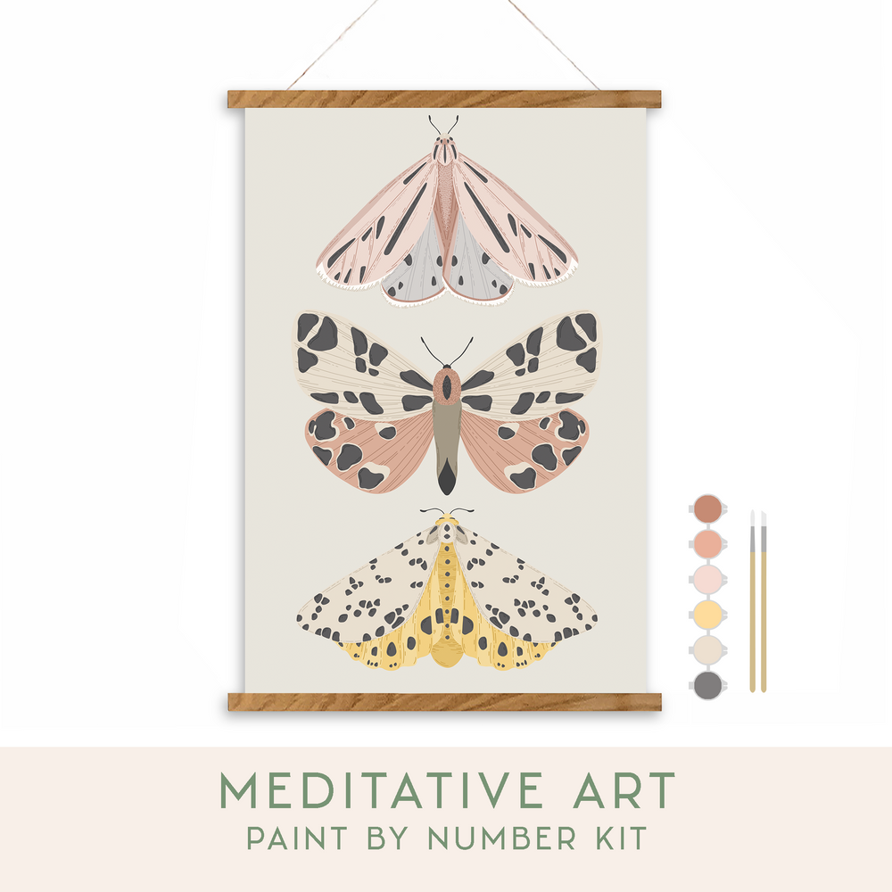 Vintage Butterflies Meditative Art Paint by Number Kit: Paint by Number Kit