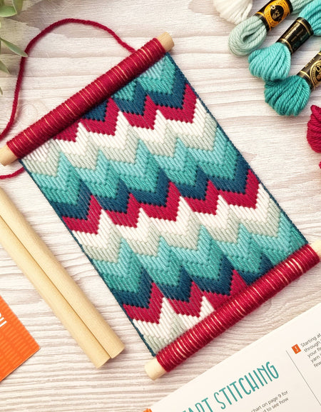 Bargello Tapestry Kit, Chevron Wall Hanging Bargello Kit