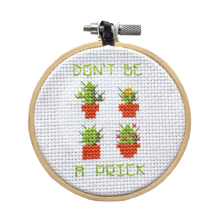 WS Don't Be A Prick Tiny Cacti Cactus Plant Counted Cross Stitch DIY KIT Beginner
